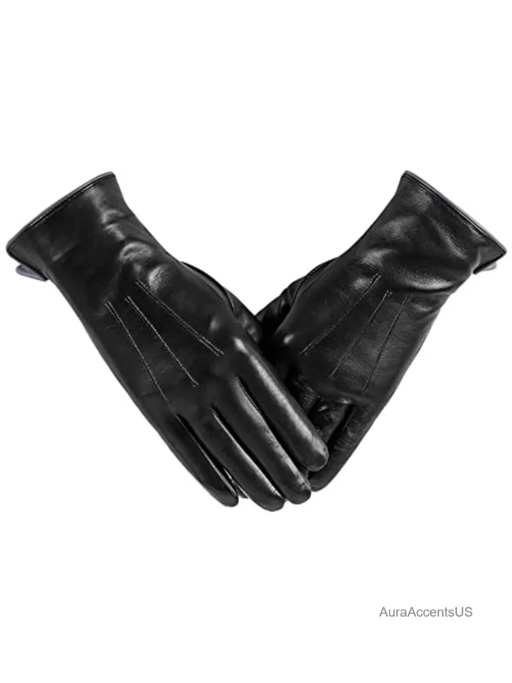 Winter Leather Gloves for Women, Warm Wool Lining, Touchscreen Texting
